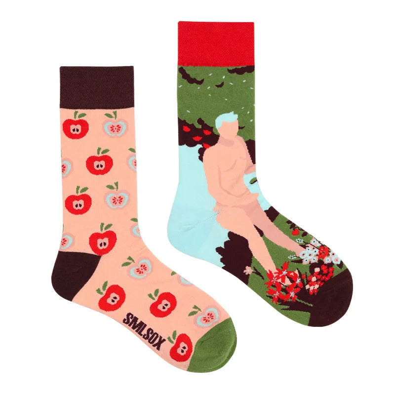 1 Pair Man Women Sock Original AB Tide Socks Colorful Socks Flowers Fruits Candy Cotton Socks Daily Friend Get-together Gifts