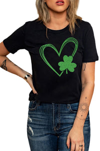 Black Clover Heart Shaped Graphic Tee