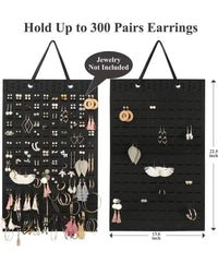 New Double Wall Mounted Jewelry Bag Jewelry Display Felt Earrings Storage Bag Necklace Ring Jewelry Organizer  Packaging