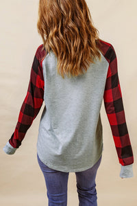 Blank Apparel - Green Buffalo Plaid Long Sleeve Sweatshirt