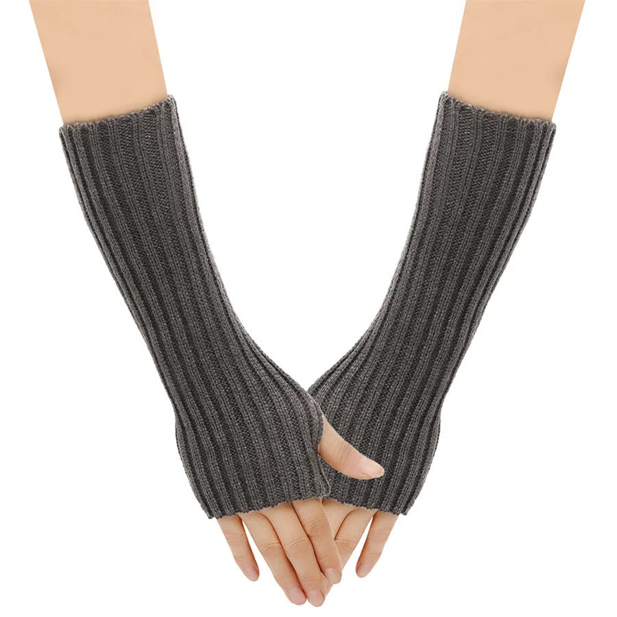 Arm Warmers Autumn Winter Cuffs Hand Sleeves Long Wool Gloves Men Women Knit Sleeves Warm Elastic Fashion Lady Sexy