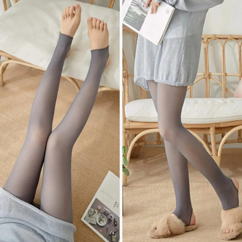 Thermal Stockings Woman Fleece Tights Sexy Winter Warm Pantyhose Translucent Slim Thicken Tights Elastic Velvet Pantyhose Female