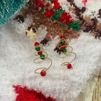 New Trendy Statement Christmas Tree Earrings For Women Santa Claus Snowman Drop Earrings Jewelry Girls Christmas Gifts Wholesale