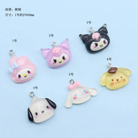 10pcs  Simulated Cute  Rabbits Dogs Cats Resin Charms Accessory Pendants Handmade  Jewelry DIY Earring Necklace