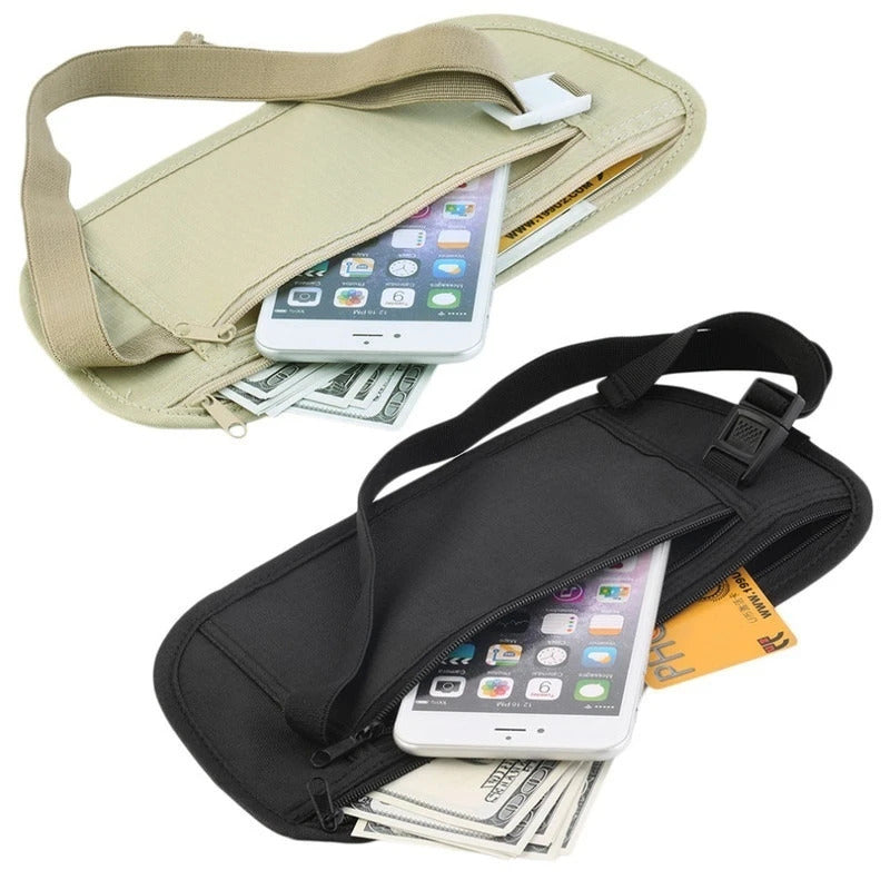 Cloth Travel Pouch Hidden Wallet Passport Money Waist Belt Bag Slim Secret Security Useful Travel Storage Bag