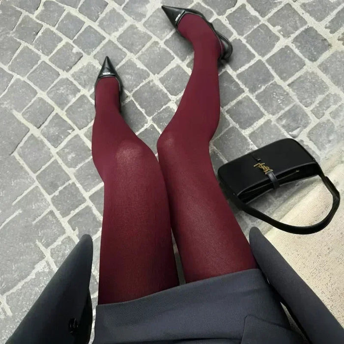 Women's Tights Slim Stockings Pantyhose Super Elastic Large Size Leggings Red Women's Sexy Tights Spring Autumn Winter Y2k 2024