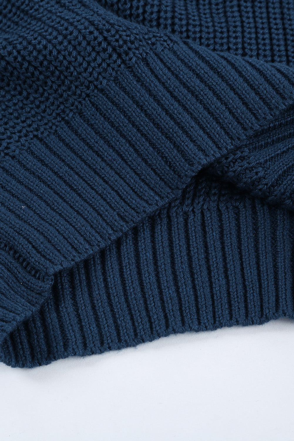 Dark Blue Dew Shoulder Juliette Knitted Sweater