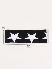 1 Pcs Black Headbands for Women No Slip Soft Hair Accessories Stars Head Wraps for Women Yoga Workout