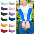 Ultra-thin Sexy Women Long Sleeve Arm Sleeves Gym Workout Crop Top Open Front Workout Cropped Shirts For Fitness Sports Shrug