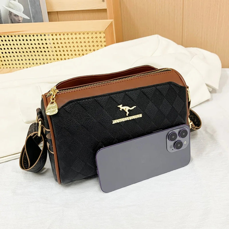 Luxury High Quality Women Messenger Bag Famous Designer Lady Shoulder Bags Fashionable Checkered Trendy Crossbody Sac A Main