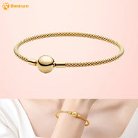 Danturn 925 Sterling Silver Bracelets Gold Heart, Butterfly Crown Women Bangles Luxury Jewelry Anniversary GIft DIY Fashions