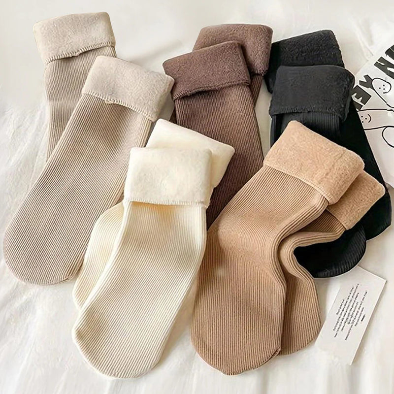 5/10/20 Pairs Women Winter Thicken Warm Short Socks Thermal Cashmere Wool Socks Nylon Snow Velvet Boots Home Floor