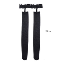 Sexy Suspender Stockings Women's Lace Trim Over The Knee Socks with Bow Thigh High Socks with Straps Bowknot Thigh High Stocking