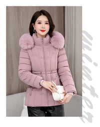 Winter 2024 New Down Jacket Women Parkas Fashion High-Quality Warm Cotton Padded Coat Ladies Short Overcoat Hooded Overwear Tops