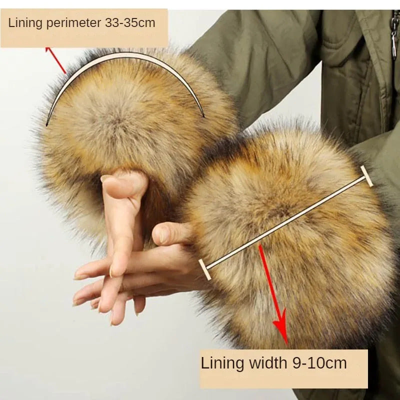 Imitation Raccoon Fox Hair Fluffy Hand Rings Fluffy Wrist Guards Women's Cuffs Imitation Rabbit Fur Bracelets Cuffs Wrist Covers