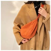 Casual Nylon Hobos Crossbody Bag for Women Shoulder Bag Woman Half Moon Chest Bags Tote Lady Travel Shopper Bag Female Purses