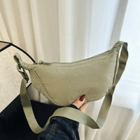 Casual Nylon Hobos Crossbody Bag for Women Shoulder Bag Woman Half Moon Chest Bags Tote Lady Travel Shopper Bag Female Purses