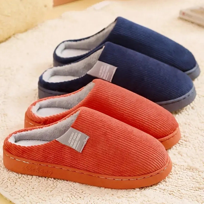 Women's Men's Thick Soft Bottom Home Slippers Household Plush Slippers Anti-slip Thermal Slippers Indoor Winter