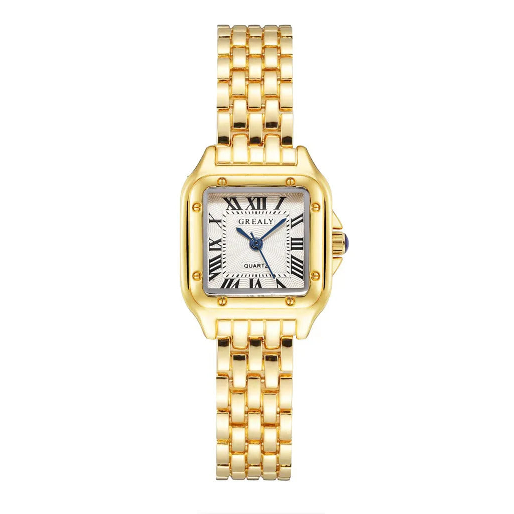 Women Watch Light Luxury Brand Business Gold Stainless Steel Ladies Fashion Quartz Watches Female Clock Bracelet Wristwatch