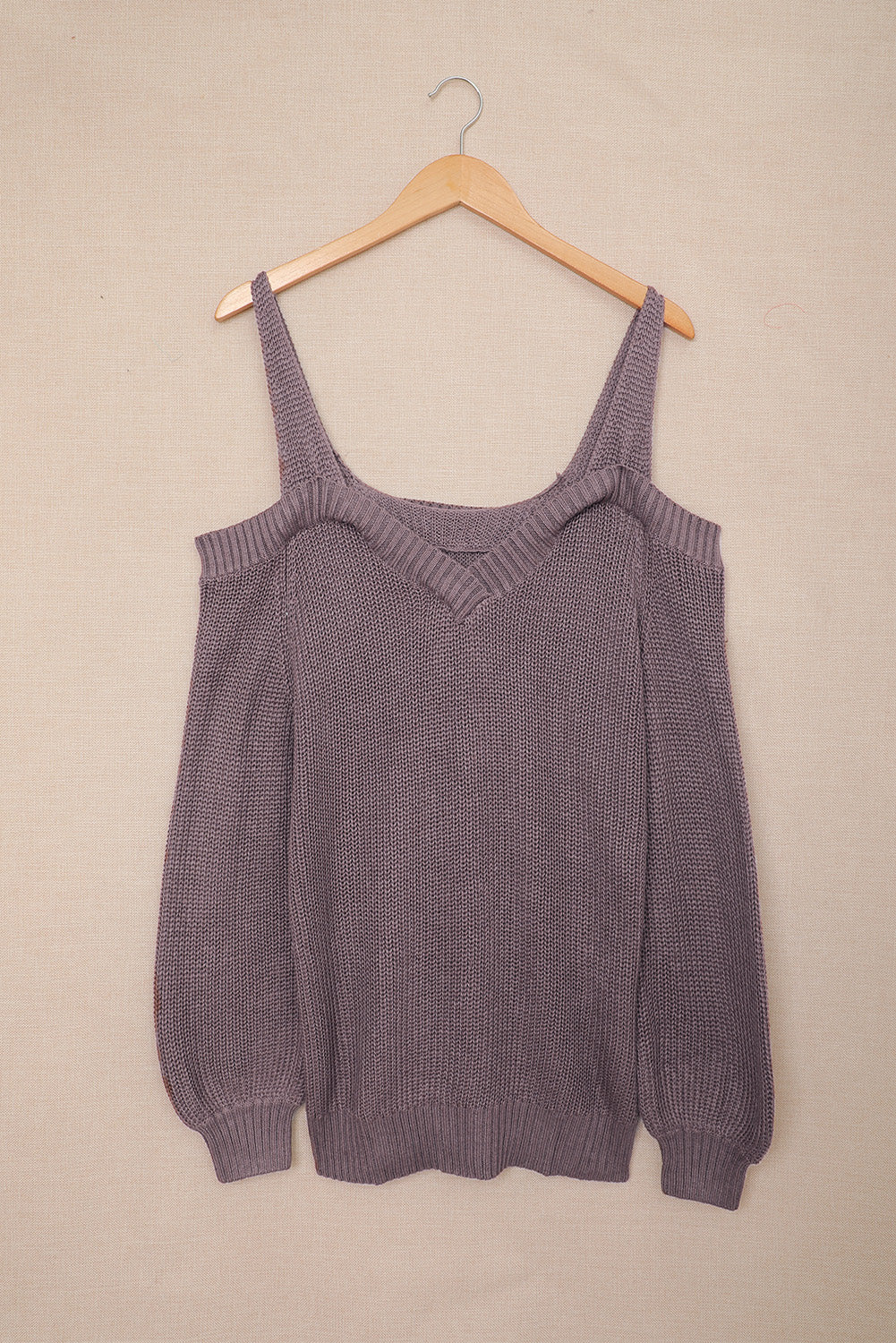 Dark Blue Dew Shoulder Juliette Knitted Sweater