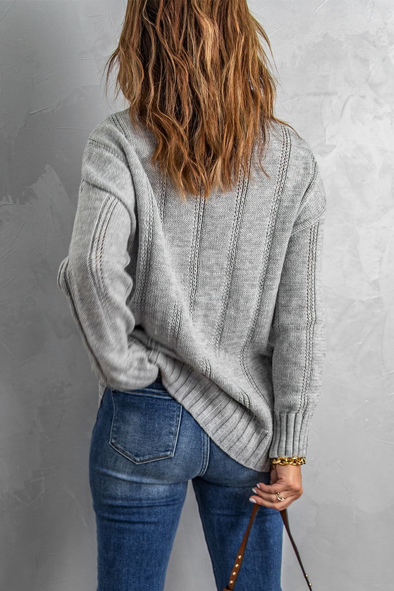 Wine Oversize Thick Pullover Sweater