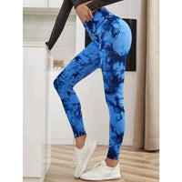 Seamless High Waist Leggings Women Tie Dye Leggings Fitness Sports Running Yoga Pants Hip Liftting Elastic Knitting Tights