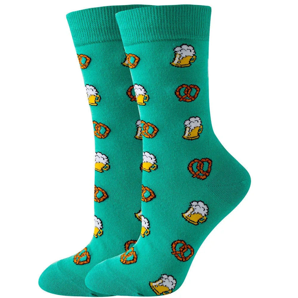 New Fashion Colorful Funny Happy Casual Women Socks Dress Harajuku Cute Animal Cartoon Men's Socks