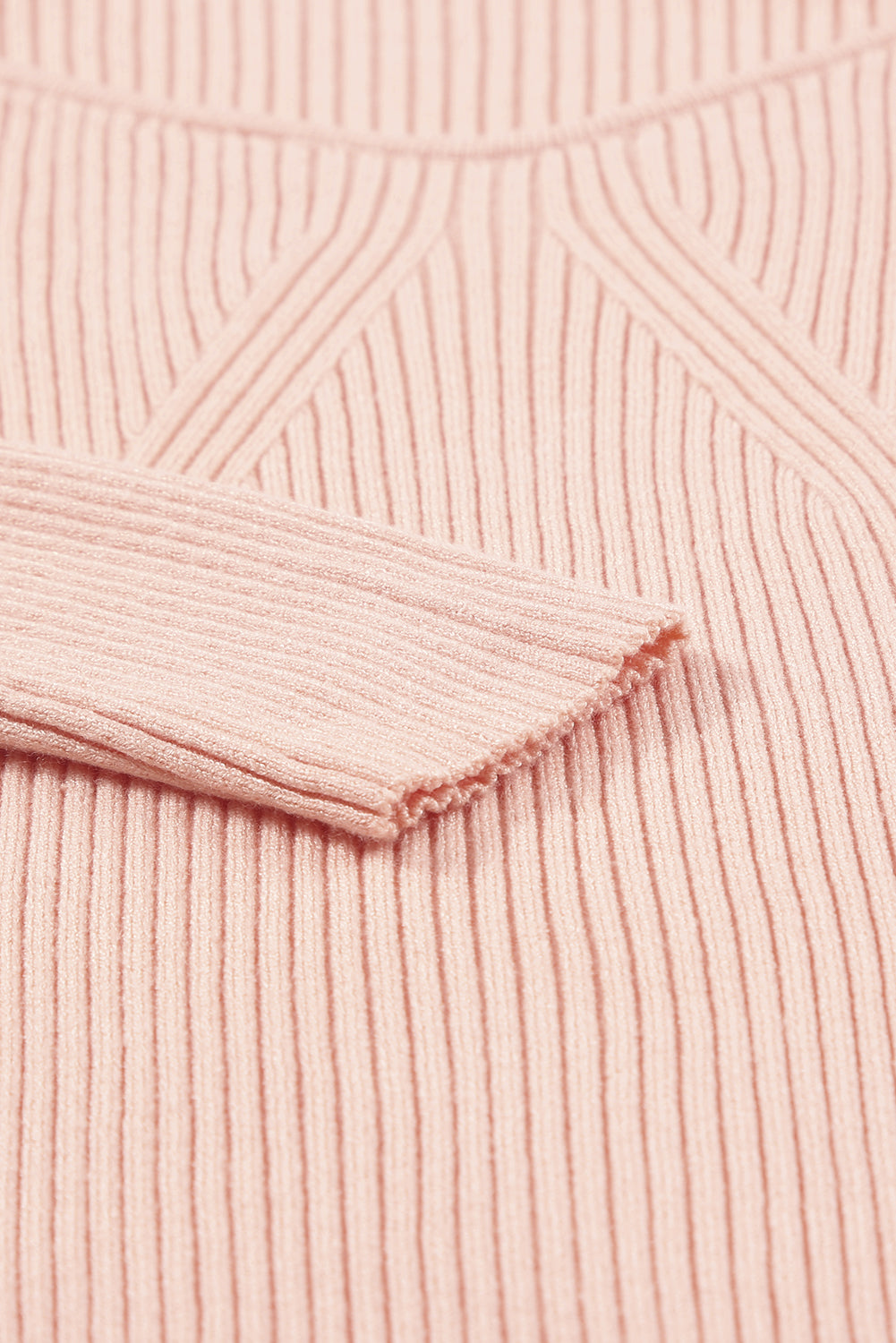 Nude Ribbed Slim Fit Knit Sweater