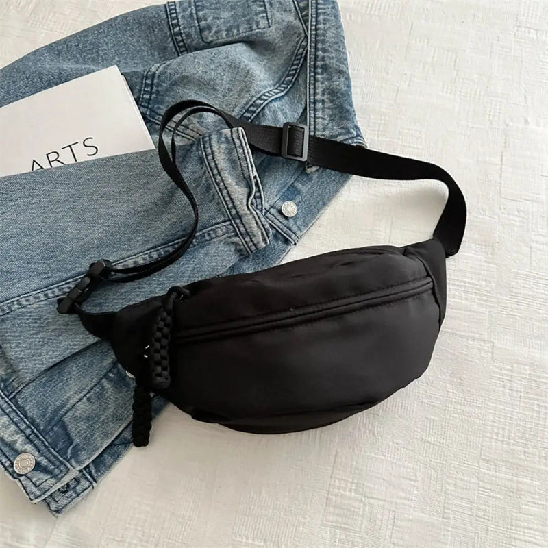 Half Moon Waist Bags Waterproof Oxford Cloth Running Belt Bags Large Capacity New Fashion Women's Chest Bag Crossbody Bag