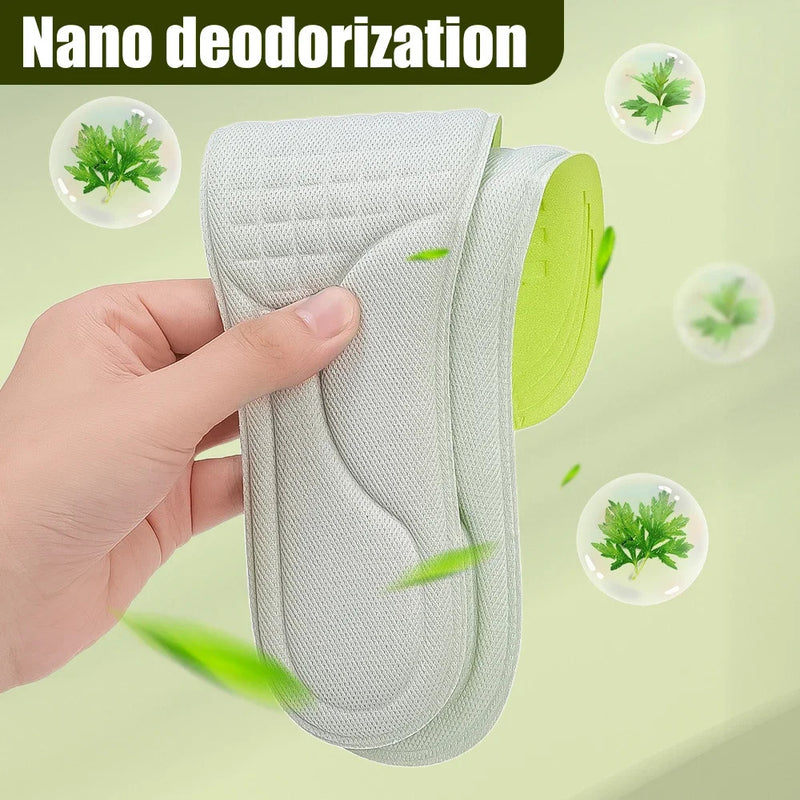 Soft Massage Insoles Memory Foam Orthopedic Insoles for Men Women Antibacterial Deodorant Absorb-Sweat Sports Shoes Insole Pads