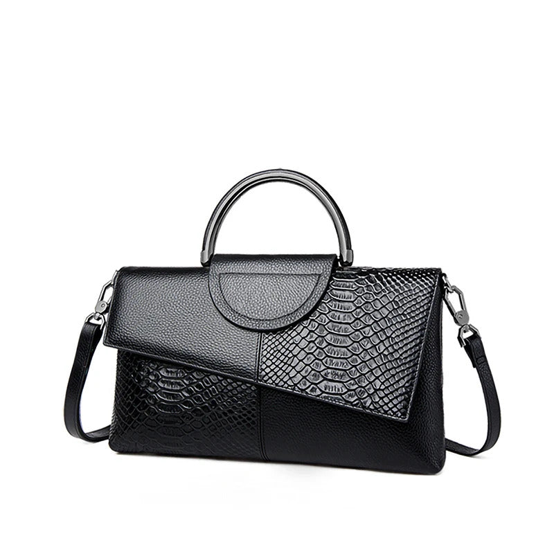 PU Synthetic Leather Women's Shoulder Crossbody Bag Fashion Casual Dinner Wedding Alligator Pattern Flap Handbag and Purse