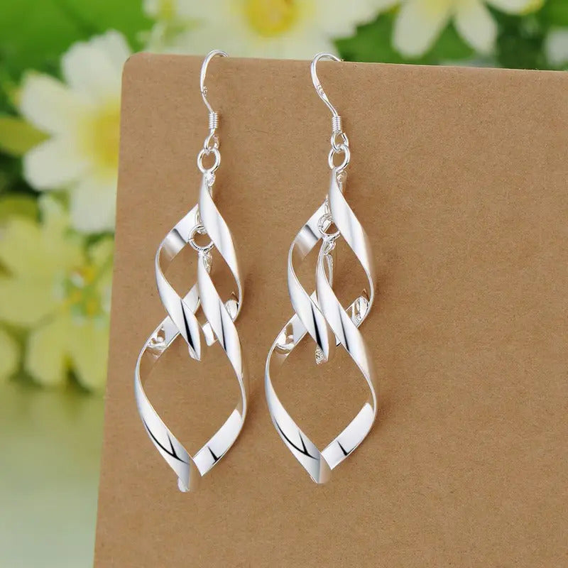 Original 925 Sterling Silver New Earrings Hearts For Women Exquisite Student Girlfriend Jewelry Accessories Wedding Fashion Gift