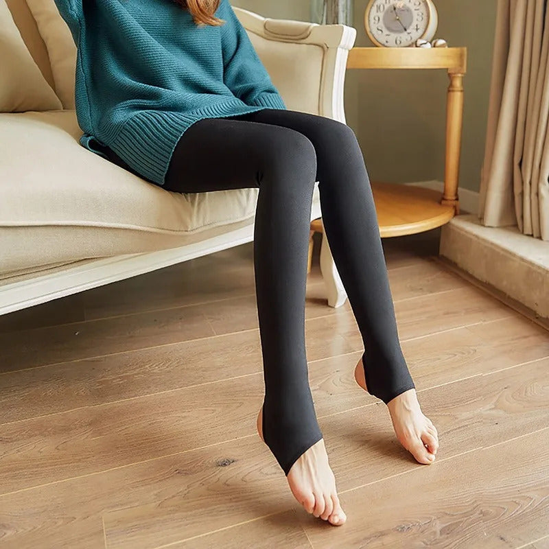 Women's Fleece Tights Ladies Warm Winter Tights Leggings Thick Fleece Panty Fake Translucent Pantyhose Thermal Stockings Woman