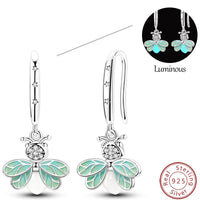 Fresh Spring Women's 925 Sterling Silver Tulip Rose Bee Fruit Original Design Earrings Fit Engagement Party Exquisite Jewelry