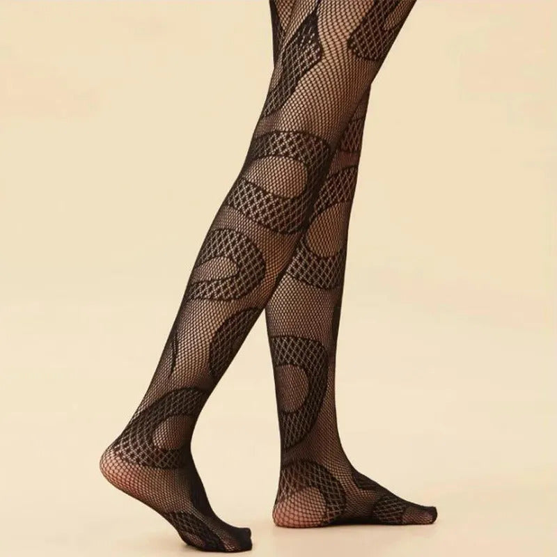 Fashionable Sexy Snake Shaped Fishing Net Socks Punk Style Halloween Pantyhose Horror Snake Shaped Pantyhose