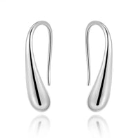 925 Sterling Silver Water Drop Pendants Hoop Earrings For Women Wedding Party Luxury Fashion Jewelry 2022 Christmas Gift