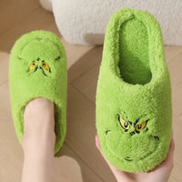 Christmas Warm Winter Cotton Slippers Couple Men And Women Thick Bottom Soft Bottom Shoes Thick Non-Slip Christmas Decorations