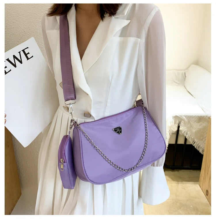 New Simple Small Crossbody Female Armpit Bags Solid Color Shoulder Bags Casual Bags Slanting Women's Bags Mother's Bags