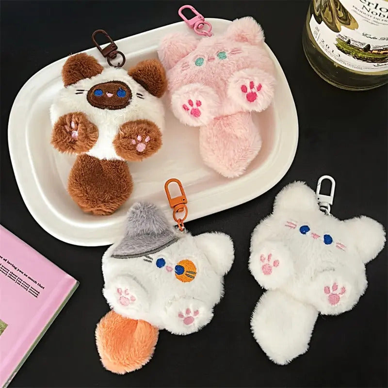 Cute Plush Cat Doll Pendant Girl Backpack Doll Pendant Couple Bag Keychain Decorative Gift