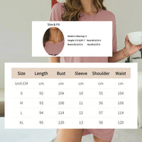 Women's Nightgown Summer Short Sleeve Sleep Shirt Round Neck T-shirt Dress Soft Nightdress Home Clothes Sleepwear & Loungewear