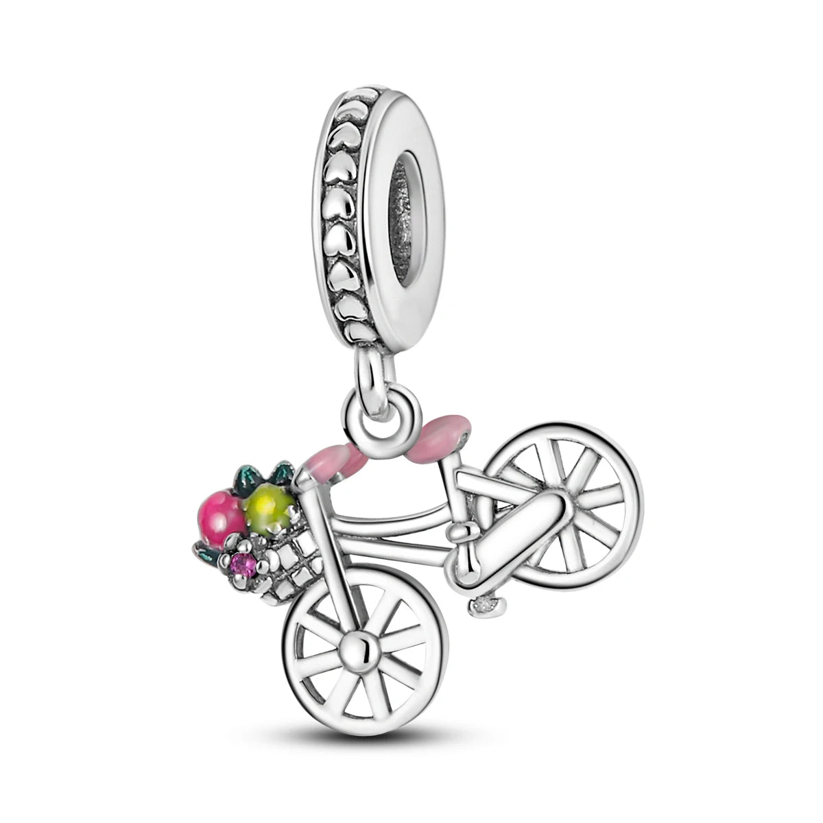 Silver Plated Travel Sunflower Lucky Charms Fit Original Pandora Bracelet Dangle Pendant DIY