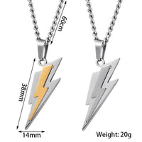 RAKOL Trendy Gamepad Lightning Stainless Steel Necklaces For Women Men Gold Color Metal Necklace Party Everyday Jewelry