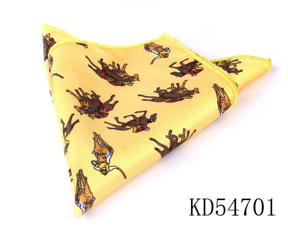 Animal Print Pocket Square For Men Women Floral Print Suits Kerchief Men's Handkerchiefs Soft Square Handkerchief Towels Scarves