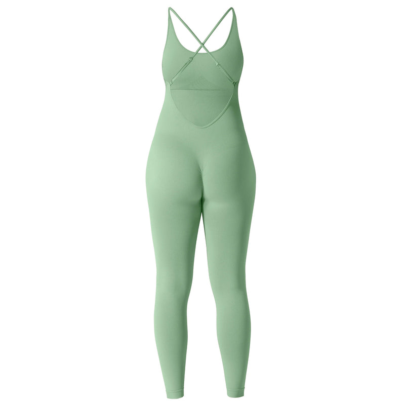 Solid Sexy Jumpsuits Women Summer Sleeveless Rompers Bodysuit Backless Casual Bodycon Playsuits Sports Fashion Streetwear Ladies