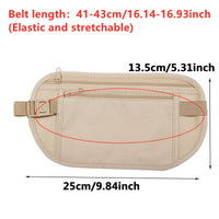 Sport Running Wais Bag Invisible Travel Waist Packs Pouch For Passport Money Belt Bag Hidden Security Wallet Gift Pack Money Bag