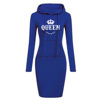 Women's Slim Hoodie Dress Dress Casual Knee Skirt Hoodie High Quality Hooded Sweatshirt Casual Women's Queen Hoodie Skirt