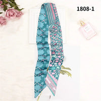 Horse Printing Bag Scarf 2024 New Small Skinny Silk Scarf Women Luxury Brand Foulard Women Tie Fashion Head Scarves For Ladies