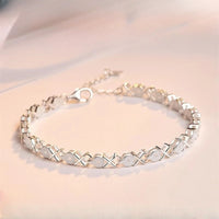 925 Sterling Silver Heart Shaped Bracelet For Women Retro Korean Versatile Zircon Charm Bracelets Original Party Jewelry Gifts