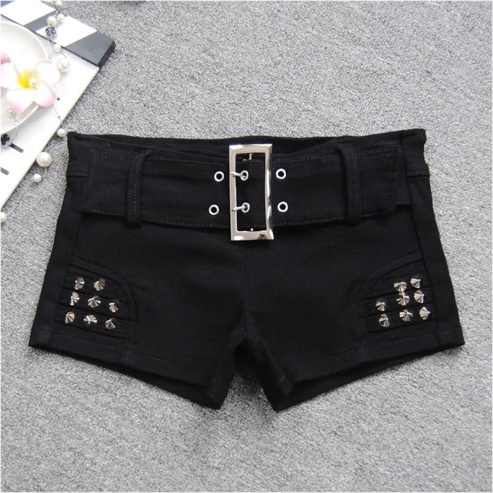 Black Slim Sexy Hot Pants Summer New All-match Youth Solid Color High Street Zipper Minishorts Y2K Fashion Casual Women Clothing