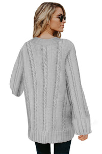 Wine Oversize Thick Pullover Sweater